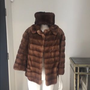 Mink jacket and hat